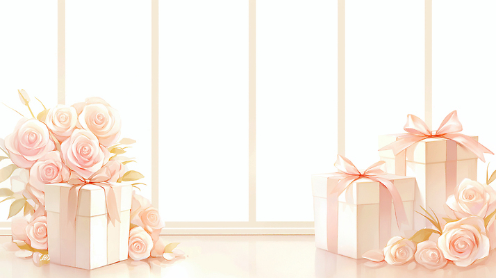 JPG 디자인 기념일 꽃 분홍색 꽃다발 일러스트 가정 선물포장 선물 이벤트 인테리어 상자 장미 분위기 창가 화사함 조화 뷰티풀 Decoration 국내일러스트 AI일러스트 AI콘텐츠 식물 컬러 컨셉 포장 창문 파일형식