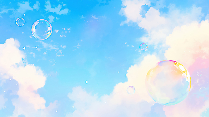 JPG 컬러 일러스트 자연 하늘 밝음 풍경 여름 파란색 빛 봄 거품 공간 방울 원형 수면 비눗방울 편안함 드로잉 국내일러스트 AI일러스트 AI콘텐츠 도형 계절 미술 장식 물 감각 생태계 파일형식