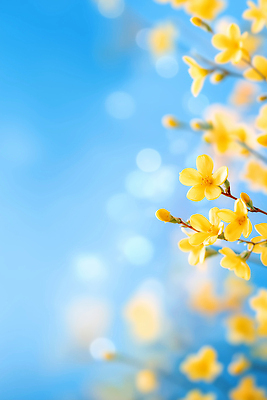 JPG 식물 편집이미지 계절 꽃 백그라운드 자연 하늘 생명 야외 파란색 햇빛 소풍 노란색 봄 개나리 보케 뷰티풀 이미지편집 AI컴퓨터그래픽 AI콘텐츠 컬러 태양 야외활동 생태계 파일형식