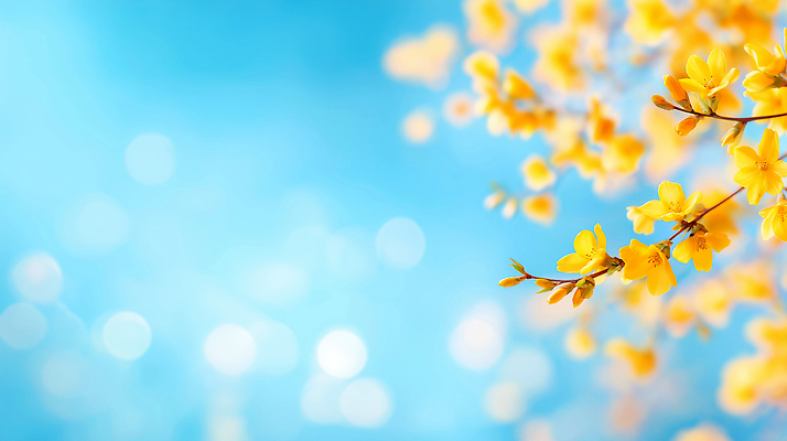 JPG 식물 편집이미지 꽃잎 꽃 백그라운드 자연 하늘 생명 파란색 반짝임 햇빛 노란색 환경 봄 성장 개나리 보케 뷰티풀 이미지편집 AI컴퓨터그래픽 AI콘텐츠 계절 컬러 모션 태양 생태계 파일형식