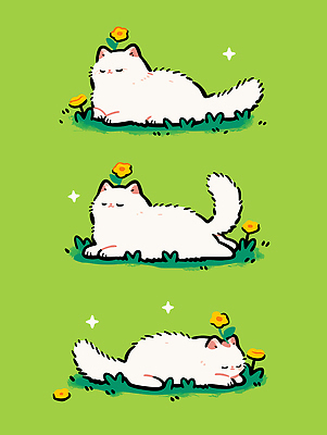 동물 꽃 여유 일러스트 자연 초원 일상 초록색 여름 반려동물 햇빛 노란색 귀여움 고양이 편안함 장면 자태 아기자기 국내일러스트 AI파일 식물 계절 감정 컬러 컨셉 포유류 라이프 태양 감각 생태계 파일형식 벡터