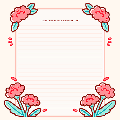 디자인 꽃 예술 컬러 일러스트 자연 장식 빨간색 장난감 줄무늬 쓰는 어버이날 공예 편지지 카네이션 뷰티풀 창의성 국내일러스트 AI파일 식물 기념일 무늬 취미 편지 생태계 파일형식 벡터