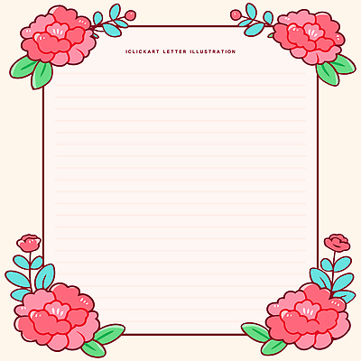 손글씨 디자인 꽃 컬러 백그라운드 일러스트 수채화 장식 장미 공책 기록 어버이날 만화 편지지 카네이션 그림 꾸미기 국내일러스트 AI파일 식물 기념일 문구용품 편지 파일형식 벡터