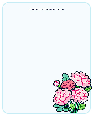 모양 디자인 꽃 분홍색 컬러 백그라운드 일러스트 그래픽 장식 공백 크기 어버이날 편지지 카네이션 그림 문서 수공예 뷰티풀 국내일러스트 AI파일 식물 기념일 공예 편지 파일형식 벡터