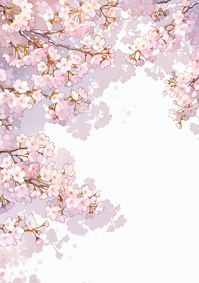 JPG 나무 디자인 꽃잎 꽃 예술 컬러 배경화면 일러스트 봄꽃 자연 풍경 봄 벚꽃 그림 뷰티풀 국내일러스트 AI일러스트 AI콘텐츠 식물 계절 생태계 파일형식