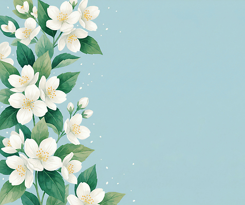 JPG 식물 디자인 꽃 컬러 백그라운드 잎 패턴 일러스트 자연 프레임 그래픽 장식 초록색 파란색 흰색 그림 화사함 조화 뷰티풀 스타일 국내일러스트 AI일러스트 AI콘텐츠 컨셉 무늬 생태계 파일형식