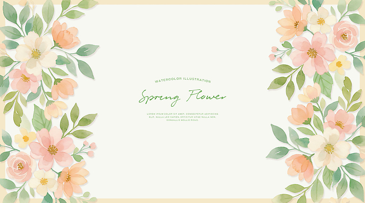 PSD 식물 디자인 꽃 예술 컬러 백그라운드 잎 일러스트 자연 생명 수채화 일상 장식 봄 빈티지 그림 감성 꽃프레임 뷰티풀 상상력 창의력 국내일러스트 계절 컨셉 프레임 라이프 생태계 파일형식