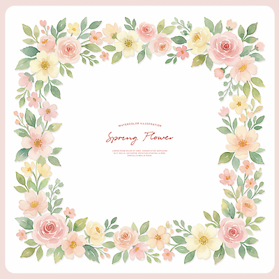 PSD 식물 디자인 꽃 예술 분홍색 결혼 백그라운드 일러스트 자연 수채화 미술 이벤트 장식 노란색 화환 봄 빈티지 그림 화사함 조화 꽃프레임 국내일러스트 계절 컬러 컨셉 문화예술 프레임 생태계 파일형식