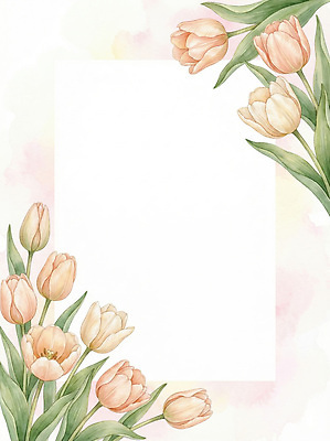 도형 식물 교육 꽃 뷰포인트 컬러 컨셉 비즈니스 생태계 파일형식 튤립 백그라운드 디자인 사각형 분홍색 장식 사무실 학교 그림 프레임 자연 원근감 조화 화사함 JPG 국내일러스트 일러스트 수채화