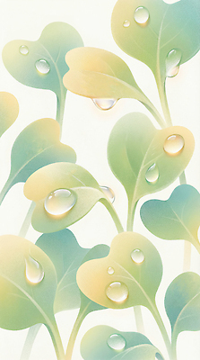 JPG 모양 식물 컬러 백그라운드 잎 일러스트 자연 생명 건강 밝음 연두색 새싹 정원 매력적 습기 성장 물방울 관찰 이슬 식물원 뷰티풀 국내일러스트 컨셉 모션 초록색 생태계 파일형식