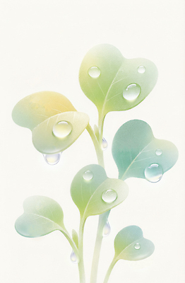 JPG 모양 식물 백그라운드 잎 일러스트 부분 자연 생명 초록색 새싹 감상 성장 광선 물방울 이슬 심리 뷰티풀 수분_꽃가루 국내일러스트 컬러 생태계 파일형식