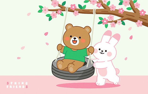 나무 꽃 행복 어린이 컬러 일러스트 곰 모션 자연 놀이 미소 웃음 일상 친구 장난감 봄 토끼 놀이터 즐거움 그네 국내일러스트 AI파일 식물 동물 계절 감정 포유류 관계 표정 사람 라이프 반려동물 생태계 파일형식 벡터