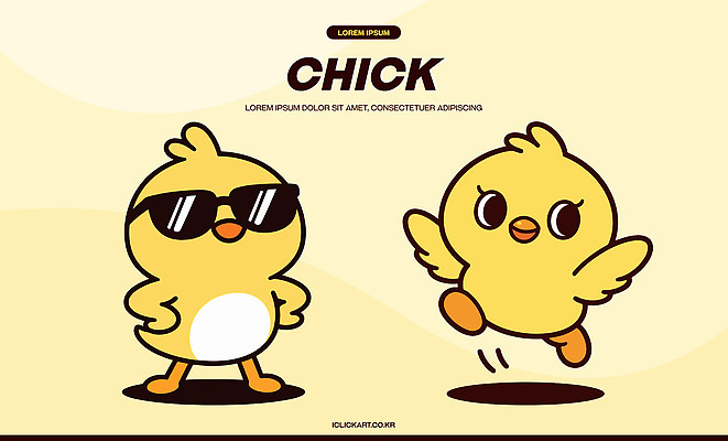 동물 캐릭터 디자인 컬러 스티커 날개 일러스트 모션 병아리 친구 선글라스 귀여움 표현 춤 즐거움 병아리캐릭터 일러캐릭터 AI파일 감정 안경 동물캐릭터 컨셉 관계 조류 문화예술 파일형식 벡터
