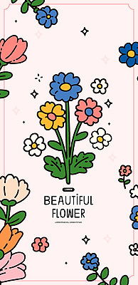 식물 디자인 꽃잎 꽃 감정 예술 컬러 백그라운드 패턴 일러스트 자연 풍경 장식 그림 조화 뷰티풀 창의성 국내일러스트 AI파일 무늬 생태계 파일형식 벡터