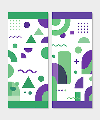 도형 템플릿 디자인 배너템플릿 세로배너 예술 백그라운드 패턴 추상 벽면 그래픽 초록색 세트 보라색 흰색 모던 기하학 AI파일 배너 벽 컬러 무늬 세로 파일형식 벡터