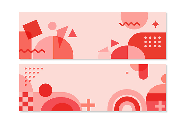 템플릿 디자인 배너템플릿 가로배너 분홍색 컬러 백그라운드 패턴 추상 빨간색 사각형 매력적 현수막 원형 삼각형 기하학 배너세트 AI파일 도형 배너 컨셉 무늬 가로 세트 파일형식 벡터