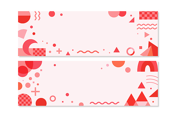 모양 템플릿 디자인 배너템플릿 가로배너 컬러 백그라운드 패턴 추상 그래픽 빨간색 현수막 원형 플랫 그림 기하학 구성 구역 창의성 배너세트 AI파일 도형 배너 무늬 가로 세트 파일형식 벡터