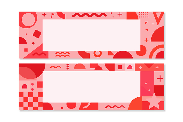 모양 도형 템플릿 디자인 배너템플릿 가로배너 예술 분홍색 컬러 백그라운드 패턴 추상 그래픽 빨간색 현수막 기하학 조화 배너세트 AI파일 배너 무늬 가로 세트 파일형식 벡터