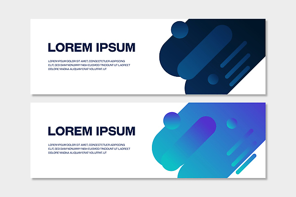 모양 템플릿 디자인 배너 배너템플릿 가로배너 컬러 그래픽 파란색 세트 디지털 모던 구성 나란히 밝은색 어두운색 스타일 AI파일 가로 파일형식 벡터