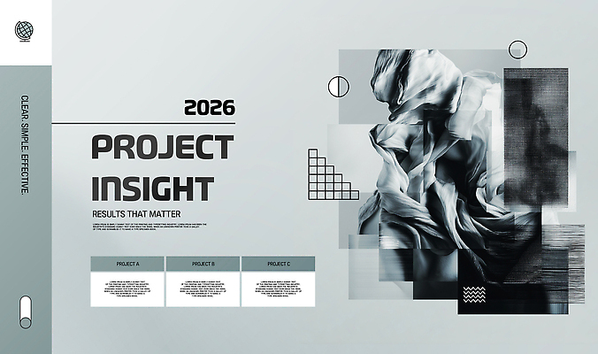 템플릿 컨셉 사무용품 연도 파일형식 벡터 2026년 프로젝트 결과 디자인 그래픽 정보 보고서 내용 발표 서류판 그래프 계획 자료 이미지템플릿 AI파일 비즈니스 프레젠테이션