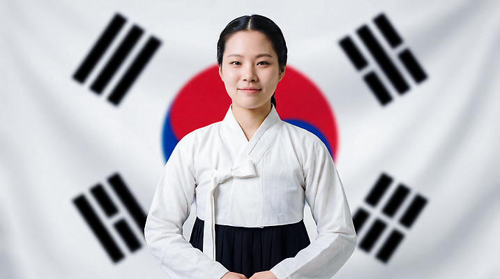 JPG 편집이미지 전통 옷 여자 기념일 문화 백그라운드 한국 미소 이벤트 여름 카메라 태극기 한복 의료성형뷰티 편집실사 AI인물포토 AI콘텐츠 한국전통 계절 아시아 표정 사람 전자제품 국기 전통의상 CG 파일형식 AI포토