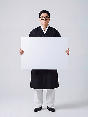 JPG 편집이미지 손 옷 남자 문화 백그라운드 한국 앞모습 흰색 판넬 전통의상 한복 의료성형뷰티 편집실사 AI인물포토 AI콘텐츠 한국전통 전통 아시아 뷰포인트 컬러 사람 신체부위 CG 파일형식 AI포토