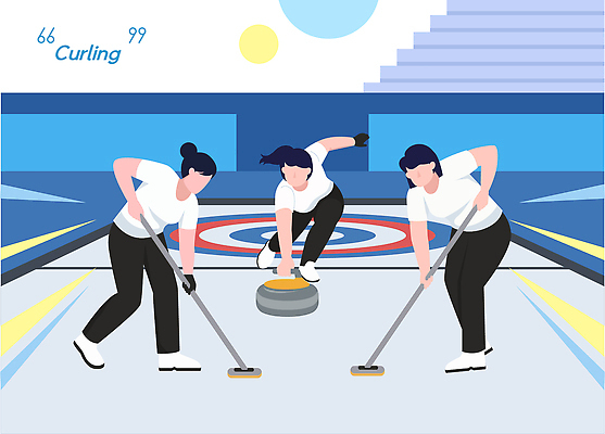스포츠 겨울 일러스트 응원 모션 협력 운동선수 경기 운동 군중 방향 연습 체육관 조정 빙판 전략 대회 스톤 컬링 국내일러스트 AI파일 계절 겨울스포츠 건강 사람 수상스포츠 파일형식 벡터