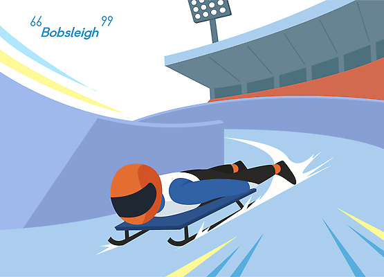 계절 스포츠 겨울 일러스트 날씨 협력 운동선수 경기 운동 힘 경쟁 군중 체육 연습 트랙 봅슬레이 스릴 자극 국내일러스트 AI파일 컨셉 겨울스포츠 건강 사람 파일형식 벡터