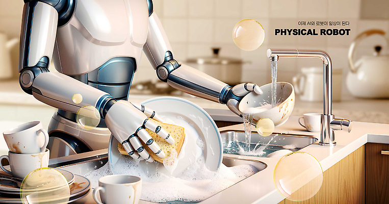 PSD 편집이미지 그릇 식기 가정 기술 요리 물 주방 도구 작업 세척 청소 로봇 자동화 이미지편집 자연요소 파일형식