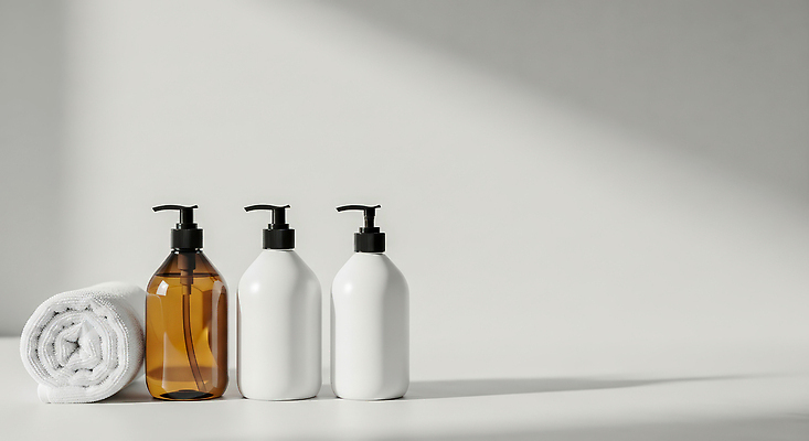 컬러 가구 위생용품 뷰티 청결 CG 파일형식 AI콘텐츠 욕실 수건 갈색 흰색 선반 세제 스킨케어 청소 효과 위생 목욕 관리 디자인 편집이미지 편집실사 JPG 바디케어 AI포토