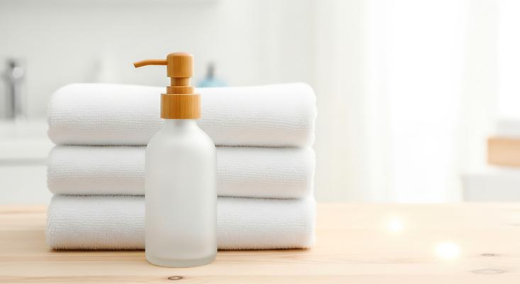 나무 가사 재료 위생용품 뷰티 청결 CG 파일형식 AI콘텐츠 욕실 수건 목재 펌프 청소 위생 세수 상품 빨래 정리 백그라운드 밝음 편집이미지 편집실사 JPG 스킨케어 바디케어 AI포토