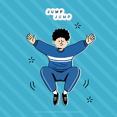 남자 감정 어린이 컬러 신발 모션 건강 사람 신체부위 파일형식 벡터 점프 소년 즐거움 파란색 청록색 손 운동 그래픽 캐릭터 상상 놀이 청소년 운동화 하늘 일러스트 국내일러스트 AI파일