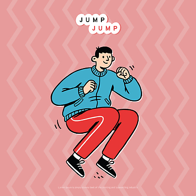 감정 컬러 상의 모션 표정 사람 파일형식 벡터 점프 남자 스웨터 분홍색 지그재그 즐거움 그림 캐릭터 스포츠 웃음 디지털 디자인 백그라운드 일러스트 국내일러스트 AI파일