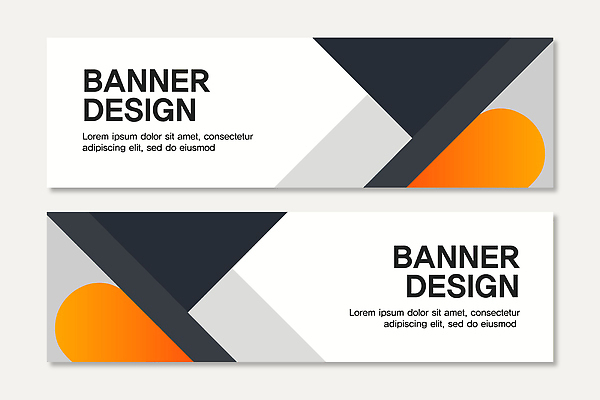 모양 템플릿 디자인 배너 배너템플릿 가로배너 컬러 그래픽 주황색 매력적 표현 예시 조합 창의성 평면 공급 배너세트 AI파일 컨셉 가로 세트 파일형식 벡터