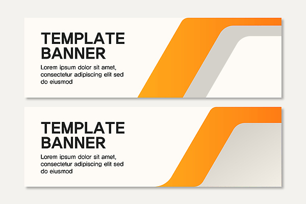 템플릿 디자인 배너 배너템플릿 가로배너 컬러 그래픽 견본 주황색 작업 구출 알림 기본 마케팅 콘텐츠 배너세트 AI파일 가로 세트 도움 파일형식 벡터