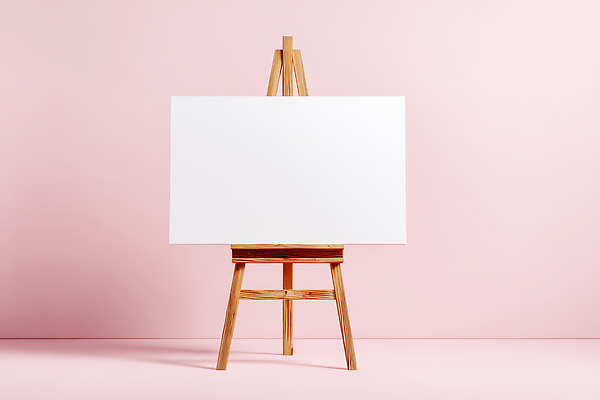 JPG 나무 편집이미지 디자인 예술 분홍색 백그라운드 스튜디오 미술 흰색 작업 그리기 이젤 준비 그림 캔버스 창의성 목업 편집실사 AI포토 AI콘텐츠 식물 컬러 모션 문화예술 미술도구 CG 파일형식