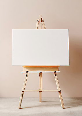 JPG 편집이미지 예술 백그라운드 목재 공간 대기 시간 작업 이젤 준비 그림 캔버스 창작 목업 비어있는 편집실사 AI포토 AI콘텐츠 나무 재료 미술도구 CG 파일형식