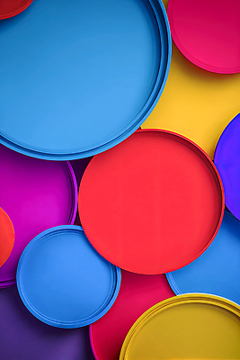 JPG 모양 편집이미지 디자인 컬러 백그라운드 재료 색연필 빨간색 파란색 노란색 쌓기 보라색 원형 플라스틱 판 이미지편집 AI컴퓨터그래픽 AI콘텐츠 도형 모션 재질 학용품 파일형식