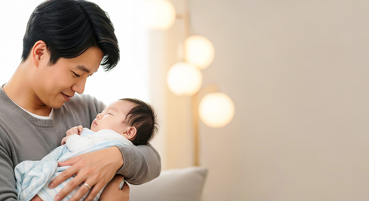 JPG 편집이미지 행복 가족 조명 따뜻함 사랑 부모 방 육아 아기 아빠 편안함 의료성형뷰티 편집실사 AI인물포토 AI콘텐츠 감정 관계 사람 감각 CG 파일형식 AI포토