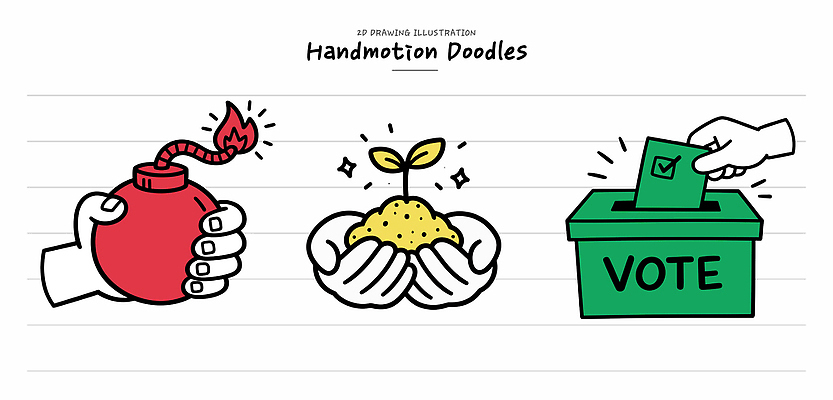 식물 손 컬러 돈 일러스트 모션 대화 손짓 표현 도움 그리기 선택 폭탄 투표 민주주의 판결 의견 기부 참여 국내일러스트 AI파일 컨셉 말하기 신체부위 재산 폭발물 선거 파일형식 벡터