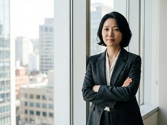 직업 옷 회사 비즈니스 창문 모션 사람 건물 CG 파일형식 AI포토 여자 사무실 창가 빌딩 팔짱 도시 풍경 직장 시선 전문직 편집실사 편집이미지 JPG 직장인 정장 CEO 의료성형뷰티 AI콘텐츠 AI인물포토