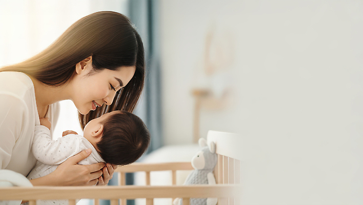 감정 가구 컨셉 가족 관계 모션 사람 내부 CG 파일형식 AI포토 엄마 아기 사랑 침대 실내 기쁨 돌봄 모성애 행복 어린이 보호 안기 편집이미지 편집실사 JPG 육아 의료성형뷰티 AI콘텐츠 AI인물포토