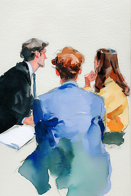 직업 다수 컨셉 비즈니스 모션 말하기 사람 파일형식 AI콘텐츠 회의 대화 여러명 남자 여자 생각 토론 손짓 표정 의견 분석 문제 아이디어 뉴스 정보 분위기 그룹 협력 일러스트 국내일러스트 JPG 직장인 수채화 AI일러스트