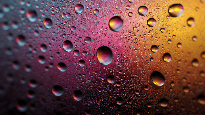 자연요소 다수 무늬 재질 CG 생태계 파일형식 AI콘텐츠 물방울 유리 컬러 반사 백그라운드 빛 표면 물 다양 크기 모양 자연 추상 디자인 편집이미지 편집실사 JPG AI컴퓨터그래픽