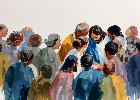 감정 다수 말하기 사람 신_종교 파일형식 AI콘텐츠 예수 여러명 모임 이야기 교류 그림 수채화 종교 대화 공동체 시간 공간 역사 상징 예술 표현 믿음 일러스트 국내일러스트 JPG AI일러스트