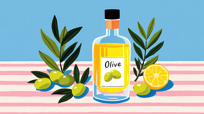 JPG 식물 디자인 예술 음식 컬러 백그라운드 일러스트 재료 자연 탁자 요리 파란색 줄무늬 올리브오일 레몬 오브젝트 그림 올리브 먹거리 국내일러스트 AI일러스트 AI콘텐츠 열매 가구 무늬 과일 기름_음식 생태계 파일형식