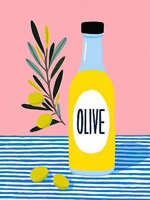 JPG 디자인 음식 분홍색 백그라운드 일러스트 식재료 자연 탁자 주방용품 건강 요리 장식 파란색 노란색 주방 줄무늬 올리브오일 오브젝트 올리브 비율 올리브나무 국내일러스트 AI일러스트 AI콘텐츠 나무 열매 컬러 가구 생활용품 무늬 기름_음식 생태계 파일형식