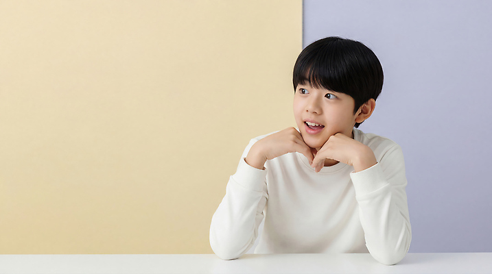 JPG 편집이미지 손 여유 어린이 백그라운드 모션 청소년 표정 이야기 웃음 앉기 소년 일상 노란색 보라색 즐거움 의료성형뷰티 편집실사 AI인물포토 AI콘텐츠 남자 감정 컬러 사람 라이프 신체부위 CG 파일형식 AI포토