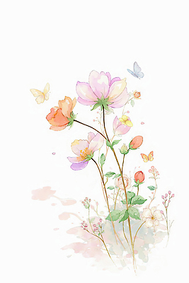 JPG 식물 꽃잎 꽃 화초 컬러 나비 일러스트 자연 생명 풍경 여름 정원 봄 생태계 식물원 화단 뷰티풀 양치식물 국내일러스트 AI일러스트 AI콘텐츠 계절 곤충 파일형식