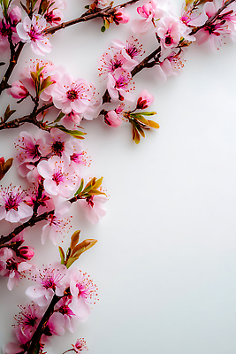 JPG 식물 편집이미지 디자인 계절 꽃잎 꽃 분홍색 컬러 잎 봄꽃 자연 생명 장식 정원 봄 꽃가지 뷰티풀 편집실사 AI포토 AI콘텐츠 나뭇가지 CG 생태계 파일형식